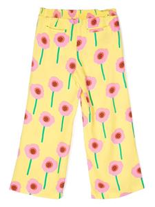 Stella McCartney Kids Broek met wijde pijpen - Geel