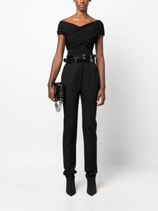 Alexander McQueen High waist pantalon - Zwart