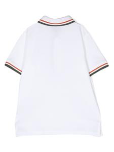 Fay Kids Poloshirt met geborduurd logo - Wit