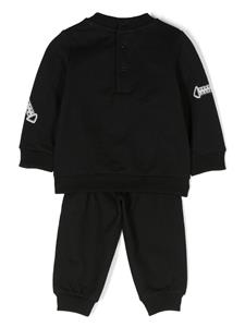 moschinokids Moschino Kids Fleece sweater en joggingbroek - Zwart