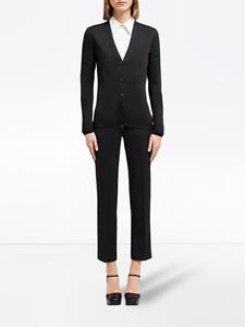 Prada Kasjmier-zijden vest met V-hals - Zwart