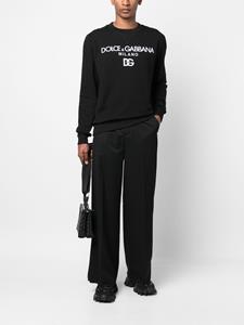 Dolce & Gabbana Sweater met geborduurd logo - Zwart