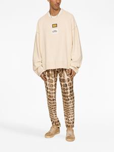 dolce&gabbana Dolce & Gabbana Sweater met logopatch - Beige