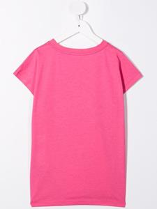 Balmain Kids T-shirt met logo-reliëf - Roze