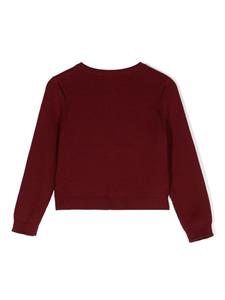 Fijngeribbeld vest - Rood