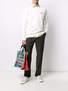 maisonkitsuné Maison Kitsuné Sweater met vossenpatch - Beige