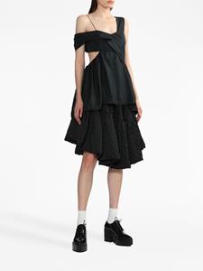 Cecilie Bahnsen Asymmetrische rok - Zwart