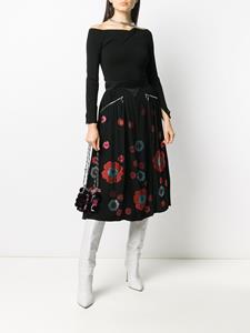 Rabanne Rok met bloemenprint - Zwart