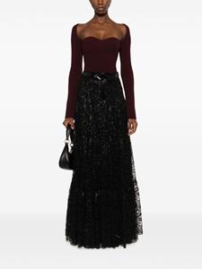 Ralph Lauren Collection Maxi-rok met pailletten - Zwart