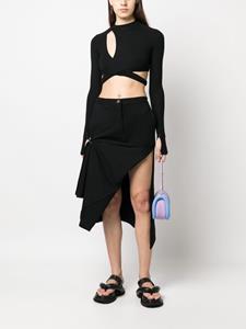 JW Anderson ASYMMETRIC DRAPED SKIRT - Zwart