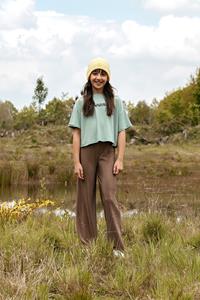 Looxs Revolution Cropped t-shirt rayon aqua voor meisjes in de kleur