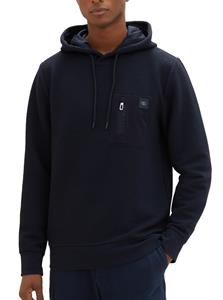 TOM TAILOR Hoodie QUILTED HOODIE aus Mischgewebe
