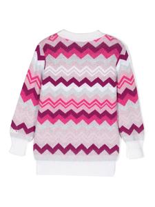 missonikids Missoni Kids Trui met zigzagprint - Roze