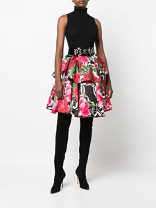 philippplein Philipp Plein Rok met bloemenprint - Zwart