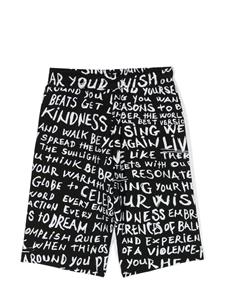 balmainkids Balmain Kids Shorts met grafische print - Zwart
