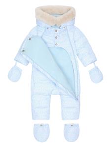 dolce&gabbanakids Dolce & Gabbana Kids Sneeuwpak met logoprint - Blauw