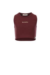 Looxs Revolution Cropped top ribjersey plum voor meisjes in de kleur