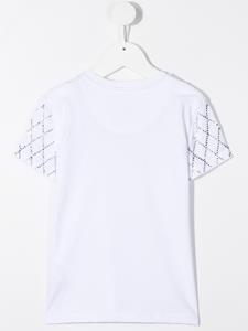 philipppleinjunior Philipp Plein Junior T-shirt verfraaid met stras - Wit