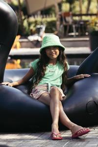 Looxs Revolution Viscose knoop t-shirt green voor meisjes in de kleur
