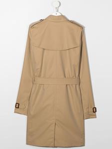 Burberry Kids Trenchcoat met dubbele rij knopen - Beige