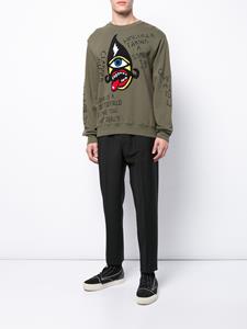 Haculla Sweater met print - Groen