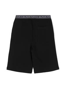 balmainkids Balmain Kids Shorts met logoband - Zwart