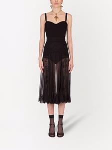 dolce&gabbana Dolce & Gabbana Midi-rok met kant - Zwart