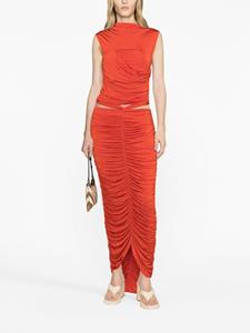 parisgeorgia Paris Georgia Maxi-rok met ruches - Rood
