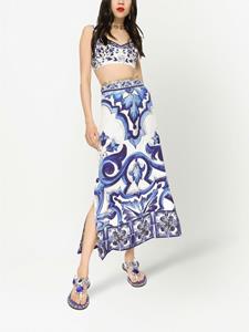 dolce&gabbana Dolce & Gabbana Maxi-rok met A-lijn - Blauw