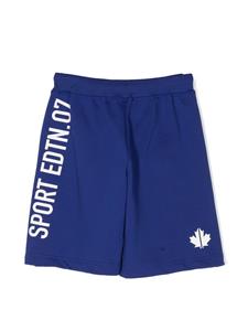 dsquared2kids DSQUARED2 KIDS Shorts met logoprint - Blauw
