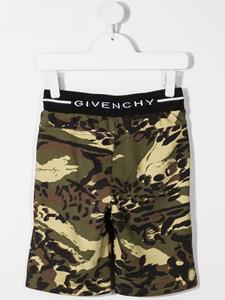givenchykids Givenchy Kids Trainingsshorts met camouflageprint - Groen