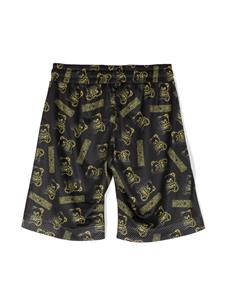 moschinokids Moschino Kids Shorts met mesh - Zwart