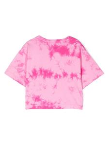 mm6maisonmargielakids MM6 Maison Margiela Kids T-shirt met tie-dye print - Roze