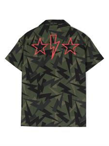 neilbarrettkids Neil Barrett Kids Shirt met print - Groen