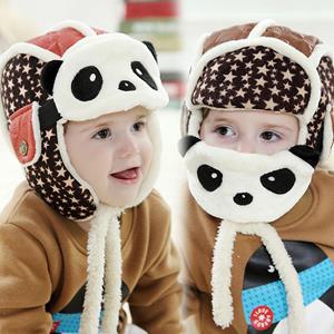Kissbaobei Mooie panda hoeden baby muts kinderen hoed bomber winter hoed kinderen maskers mutsen voor baby meisjes jongens