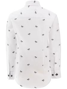 Moustache Shirt met palmboomprint - Wit