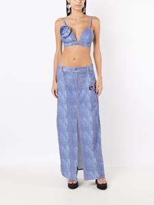 Amir Slama Denim rok - Blauw