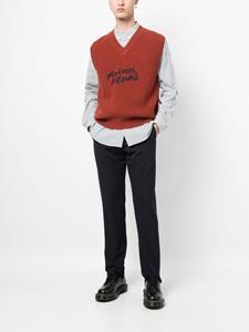 maisonkitsuné Maison Kitsuné Top met geborduurd logo - Rood