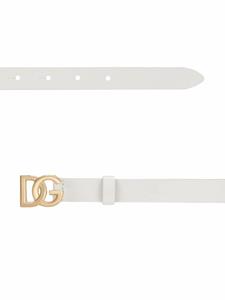 Dolce & Gabbana Kids Riem met logogesp - Wit