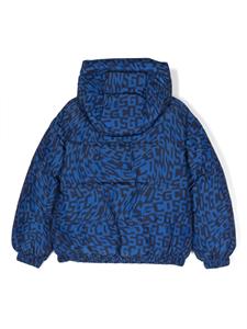 Gcds Kids Donsjack met monogramprint - Zwart