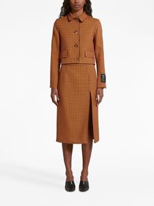 Marni Geruite midi-rok - Geel