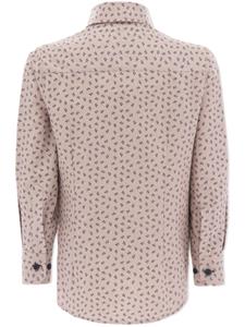 Moustache Blouse met print - Beige