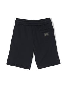 dolce&gabbanakids Dolce & Gabbana Kids Shorts met trekkoordtaille - Blauw