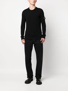 Stone Island Trui met logopatch - Zwart