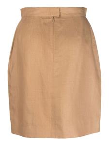 chanelpre-owned CHANEL Pre-Owned 1980s linnen rok - Beige