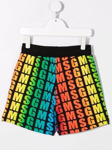 msgmkids MSGM Kids Shorts met logoprint - Zwart
