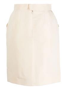 chanelpre-owned CHANEL Pre-Owned 1980s zijden rok - Beige