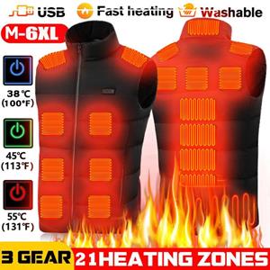 Home2 Men Electric Vest Heated Jacket Usb Winter Body Warmer Windproof Gilet Coat Tops