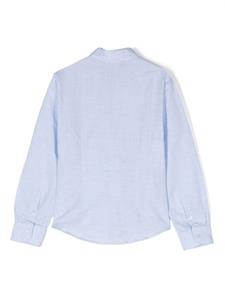 Emporio Armani Kids Linnen shirt - Blauw