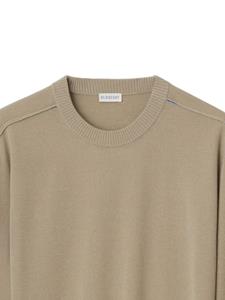 Burberry Wollen trui met ronde hals - Beige